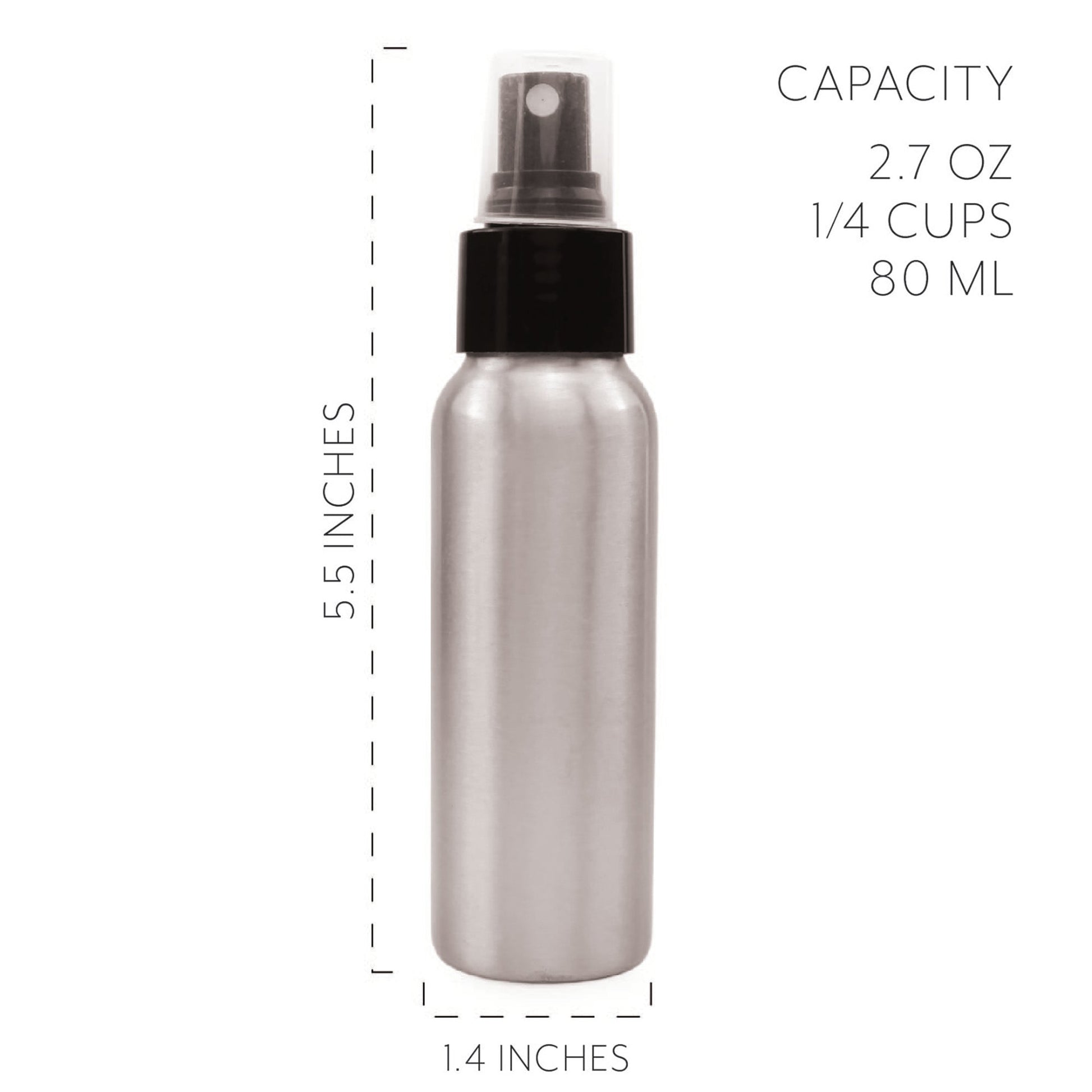 2oz Aluminum Fine Mist Spray Bottles (Case of 432) - SH_1400_CASE