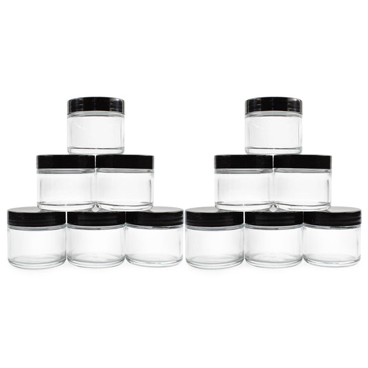 2oz Clear Glass Cosmetic Jars (Case of 192) - SH_915_CASE