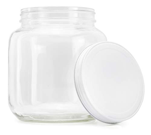 64oz Clear Wide-mouth Glass Jar (Half Gallon)
