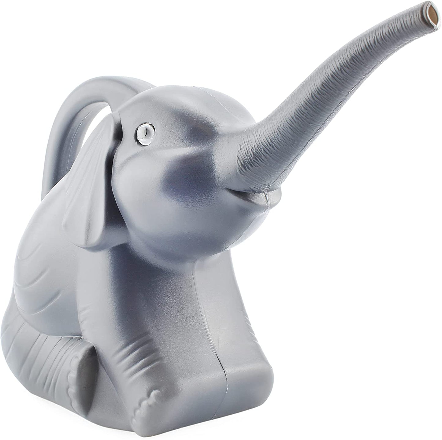 Elephant Watering Can w/Real Eyes, 2 Quart, Grey with Googly Eyes - sh371cb0ELEPH